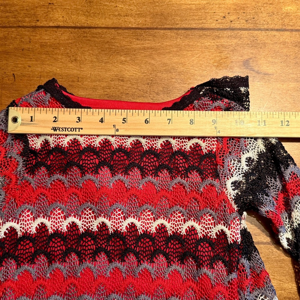 Nannette Kids Girls 5 Knit Cardigan Red Layered Ruffle‎ Dress Outfit Set A-0119 - Picture 11 of 15